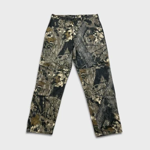 Wrangler RealTree Camo Jeans Mens 36x32 Green Relaxed Double Knee Hunting Pants - Picture 1 of 10