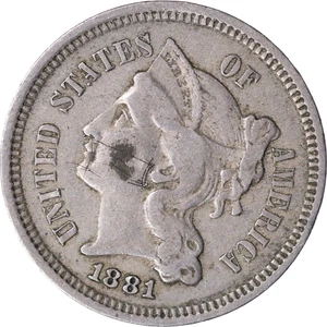 1881 Three Cent Nickel ~ VF Details - Picture 1 of 2