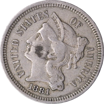 1881 Three Cent Nickel ~ VF Details - Image 1 of 2