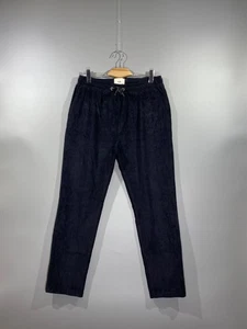 FOLK Men's Black Corduroy 100% Cotton Tapered Regular Fit Pants Size 4 / 50 / L - Picture 1 of 18