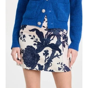 BAUM UND PFERDGARTEN Sagira Jacquard Tejido Floral Mini Falda Vendaje Talla 34 - Imagen 1 de 10