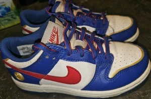 Nike Dunk Low White Royal Red FD0673-400 Size 13C Shoes Sneakers Youth - Picture 1 of 9