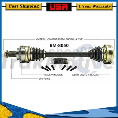 Eje trasero izquierdo CV eje articulado para BMW Z4 RWD 3,2 L 2008 2007 2006 Foto 1 de 2