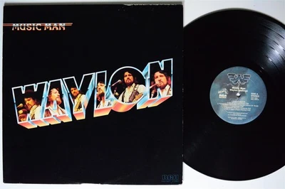 WAYLON JENNINGS Music Man RCA VICTOR LP VG++ 1st press 1980 - Image 1 of 2