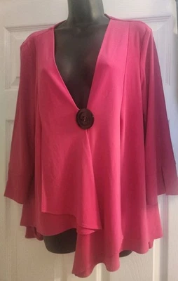 Joseph Ribkoff Women's hot pink jacket Size 14 EUC - Image 1 of 4