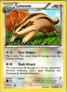 Linoone 112/160 Uncommon Regular XY - Primal Clash HP - Picture 1 of 2