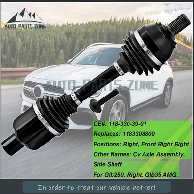 Eje delantero derecho del lado del pasajero para A1183308800 Mercedes-Benz GLB250 21-24 Foto 1 de 4