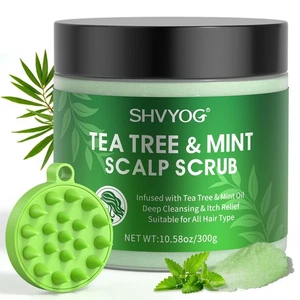 Scalp Scrub, Tea Tree Oil Scalp Scrubs, Mint Scalp Exfoliator, Cleansing - Picture 1 of 5