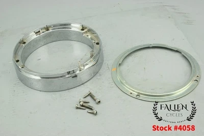 Harley Electra Glide CVO 2005 7" montaje de bisel de anillo de ajuste de faros cromado #4058 Foto 1 de 4