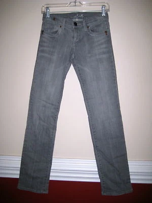 Jeans feminino BU FROM MALIBU cinza cintura baixa tamanho 27 x 32 - Imagem 1 de 3