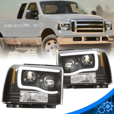 Faros proyectores LED DRL aptos para Ford F250 F350 F450 F550 Super Duty 2005-07 Foto 1 de 4
