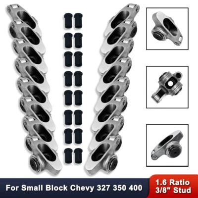 Juego de brazos basculantes de acero inoxidable de 3/8" relación 1,6 para Chevy SBC 283 350 400 Foto 1 de 4