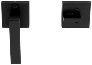 Paquete interior monocilíndrico palanca Kwikset Singapur con rosa cuadrada en negro - Imagen 1 de 2