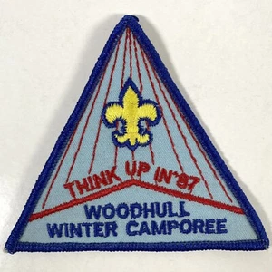 Think Up ‘87 Winter Camporee Vintage 1987 BSA Patch Nathaniel Woodhull District - Picture 1 of 3