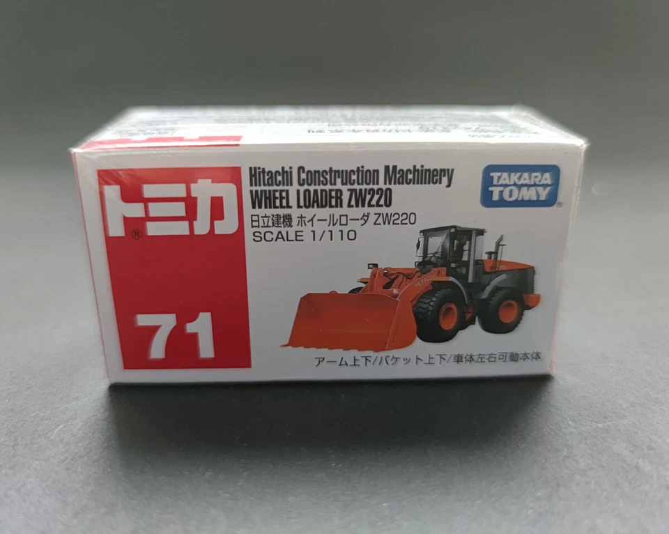 Takara Tomy Tomica 71 Hitachi Construction Machinery Wheel Load ZW220 1/110 - Image 1 of 4