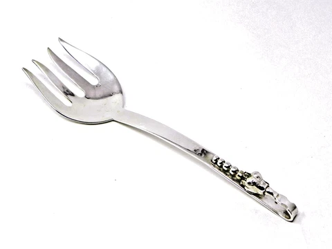Mid Century Modernist F Ramirez Mexico BLOSSOM Sterling Silver Serving Fork Cover
