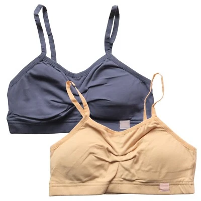 Paquete de 2 sujetadores deportivos para mujer nude y azul talla GRANDE - centro acanalado Foto 1 de 4