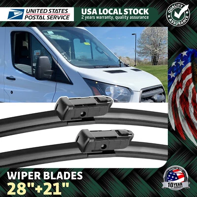 For Ford Transit-250 Windshield Wiper Blades 2015-2021 28" & 21" Original Fit - Изображение 1 из 4