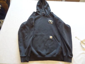 2021 Carhartt Iowa Hawkeyes Barstool Sports Pullover Hoodie Black Men’s Large - Foto 1 di 10