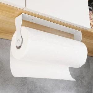 Kitchen Roll Paper Towel Holder Under Cabinet Self Adhesive and Wall Mounted - Picture 1 of 15