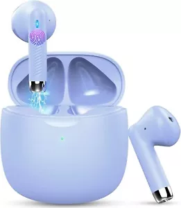 Wireless Earbuds, Bluetooth 5.3 Headphones in Ear with Noise Purple - Picture 1 of 7