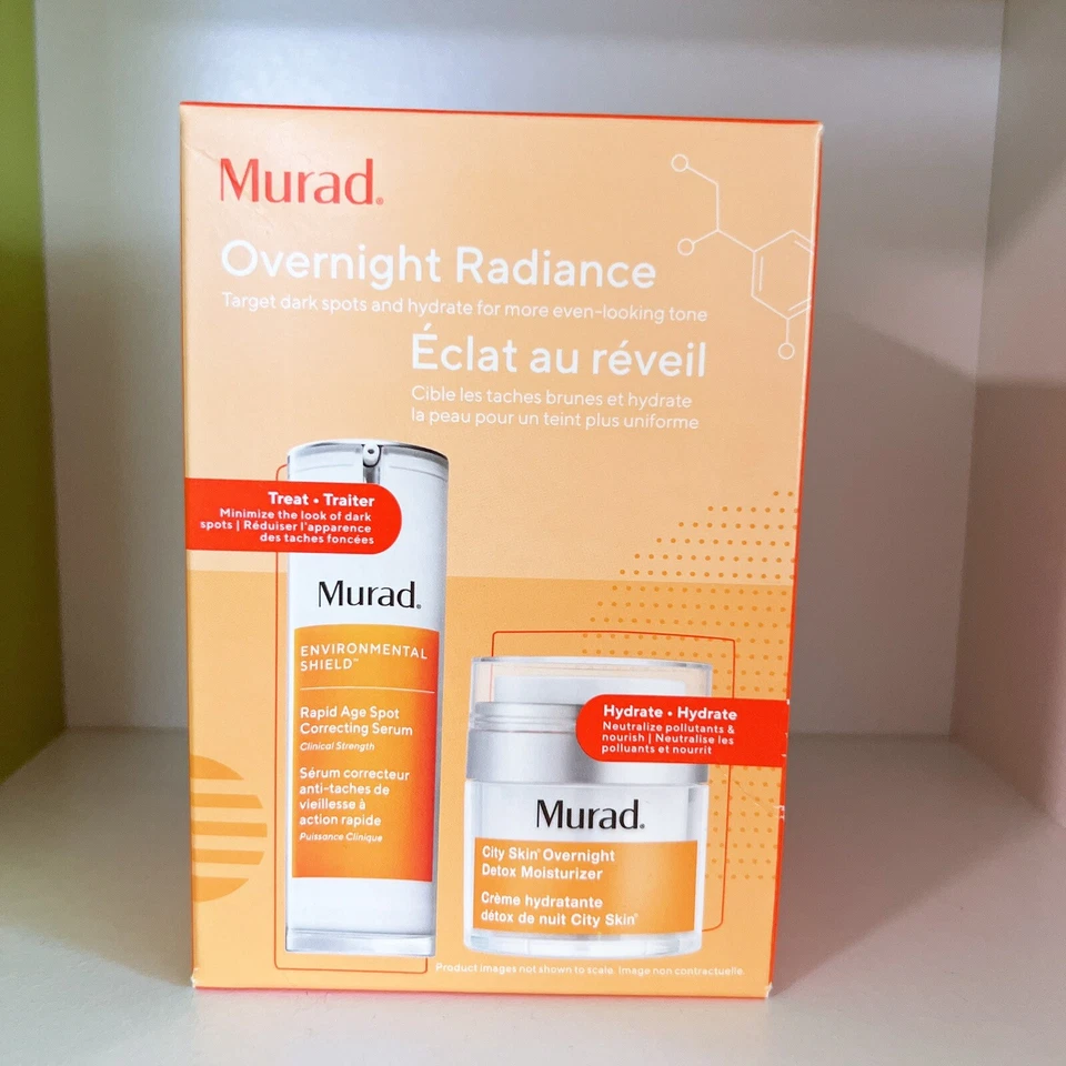 Murad Glow Clinic Vita-C Exfoliating Facial 2.7oz & Eye Dark Corrector 0.5oz