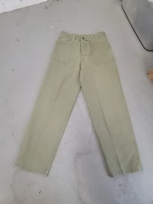 Original WW2 USMC HBT Trousers Pants Marine Corps Herringbone Twill 30x30.5 - Image 1 of 4