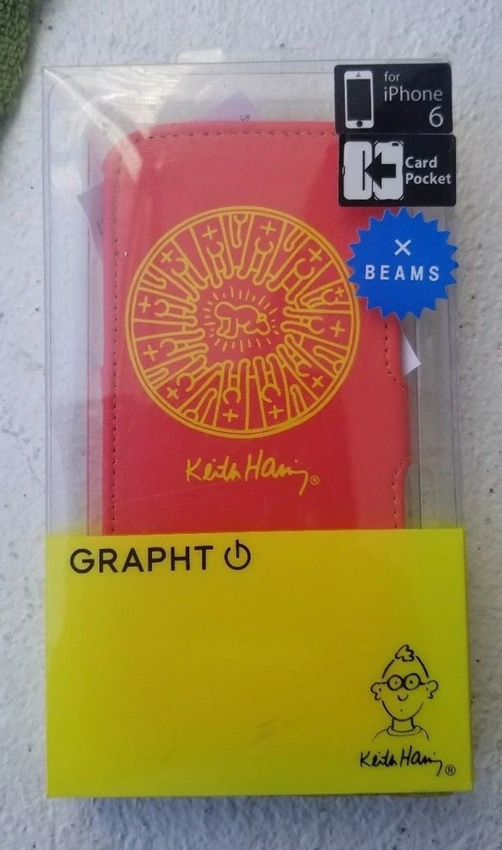 Keith Haring Collection Flip Cover Apple iPhone 6 6S Radient Baby/Red x Yellow - Image 1 of 4