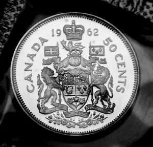 Moneda de 50¢ de plata 1962 a prueba que calificará MS en celofán como nueva y UNC - Imagen 1 de 2