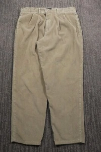 Dockers Corduroy Chino Pants VTG 90s Baggy Tapered Leg Men's 34x28 Tan Skater - Picture 1 of 17