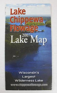 2007 Lake Chippewa Flowage Lake Map 18"×23.5" & Resort Ads. - Picture 1 of 3