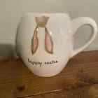 RAE DUNN Artisan Collection HAPPY EASTER Mug Bunny Ears Pink Glossy Intetior
