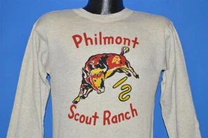 vintage 60s BOY SCOUTS OF AMERICA PHILMONT SCOUT RANCH CREWNECK SWEATSHIRT SM S - Picture 1 of 4