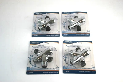 Коробка из 4 кнопочных отводных устройств для душа Aqua Plumb C0298 — хромированный пластик - Изображение 1 из 4