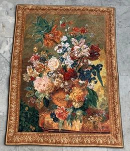 Vintage Tapestry,French Tapestry Multi Flowers Tapestry Home Decor 2x3 ft - Picture 1 of 9