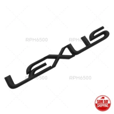 Tapa maletero Lexus letra logotipo insignia emblema 3D decoración coche deportivo F negro mate Foto 1 de 4
