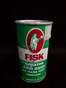 Vtg FiSK Radiator Anti- Rust 12 oz. FiSK TiRE BOY Water pump lubricant. Unopened - Picture 1 of 12