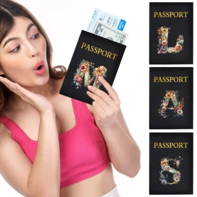 26 Letras Portapasaporte Protector Cubierta Billetera Cuero Viaje Europeo en Reino Unido Foto 1 de 4