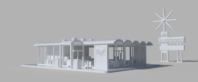 1-87TH HO SCALE 3D PRINTED BBF BURGERS - Image 1 of 4