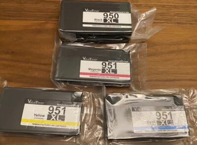 *Nuevo Con Caja* Compatible HP 951XL 950XL Caduca 2022 Negro Cian Magenta Amarillo Foto 1 de 4