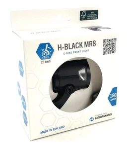 Herrmans H-Black MR8 E-Bike LED Head Light w/Bracket - Picture 1 of 12