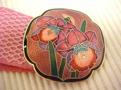 Cinturón Mujer Cloisone Hebilla Floral Rosa Elástico Tejido Uso Para Punta de Aguja Foto 1 de 4