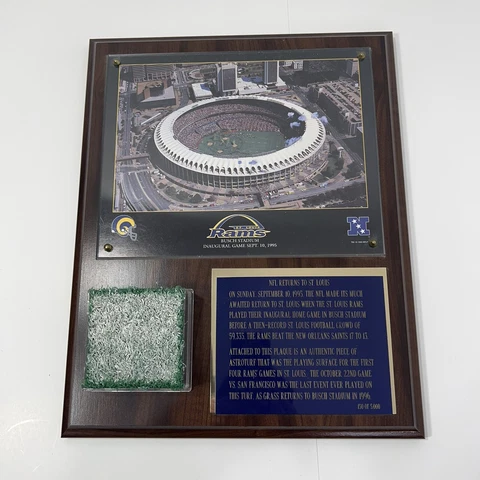 St. Louis Rams Busch Stadium Astroturf Plaque Limited Edition Cover