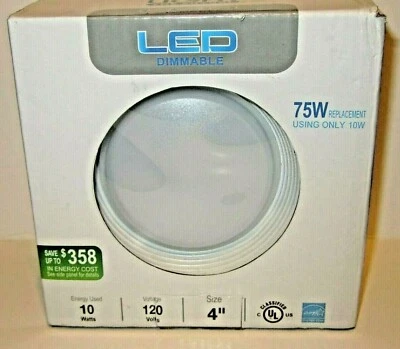 4 Inch LED Recessed Lighting, 75W, Dimmable Downlight for under Cabinet Light - Image 1 of 4