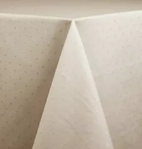 NEW Kate Spade Larabee Dot 9 Piece Tablecloth and Cloth Napkin Set Gray - Picture 1 of 6