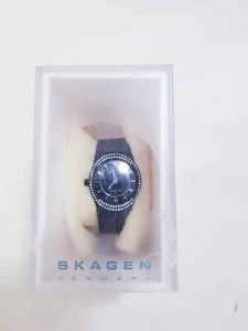 SKAGEN 566XSBB Womens ULTRA SLIM TITANIUM WATCH - Black DIAL Diamond - Picture 1 of 12