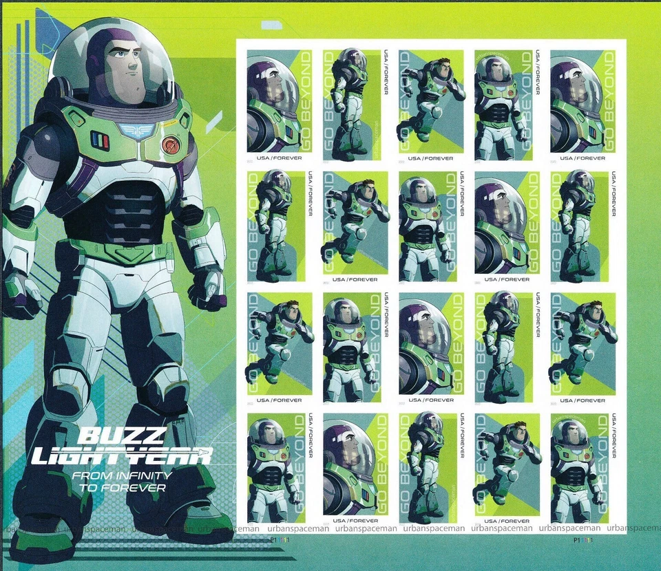 NDC 2022 BUZZ LIGHTYEAR #5712c MINT IMPERF PANE, NO DIE CUTS, VF - Image 1 of 1