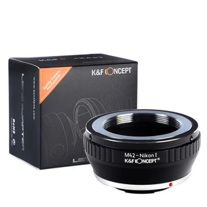 Adaptateur concept K&F pour objectif à vis M42 42 mm pour appareil photo Nikon 1 V1 J1 - Photo 1/8