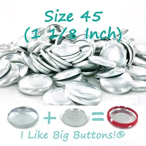 50 Bottoni Cover - Scegli PIATTO o FILO - Misura 45 (1 1/8"/28mm) Tessuto AUTOCOPERTURA - Foto 1 di 10