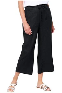 Denim & Co. Women's Naturals Crop Pant Denim Black - Picture 1 of 1
